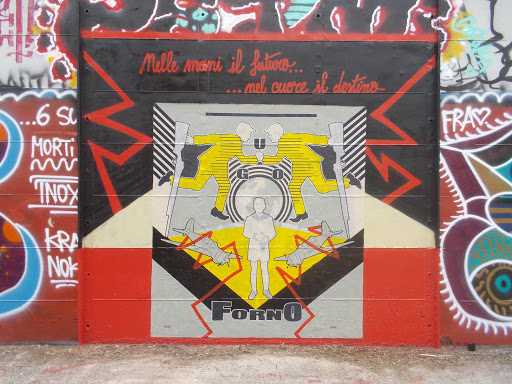 Il 9 giugno 2017, sul muro lungo la ciclabile dell'Aniene, l'artista Leonardo Crudi ha realizzato un murales in memoria di Ugo Forno [Foto D.Nucera].  