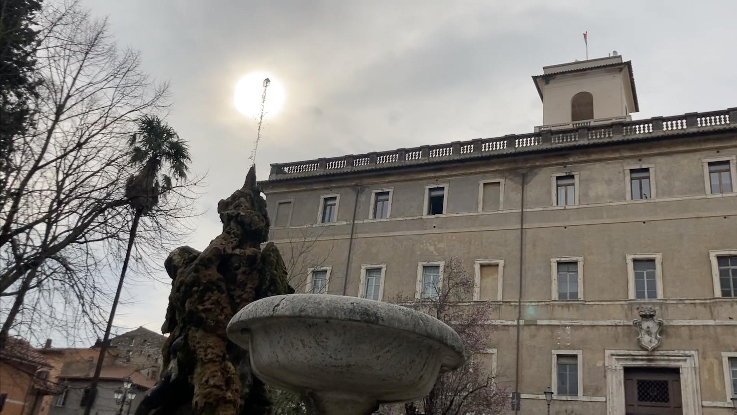 Al centro del piccolo giardino di Piazza Frammartino si può ammirare la graziosa fontana del Cigno